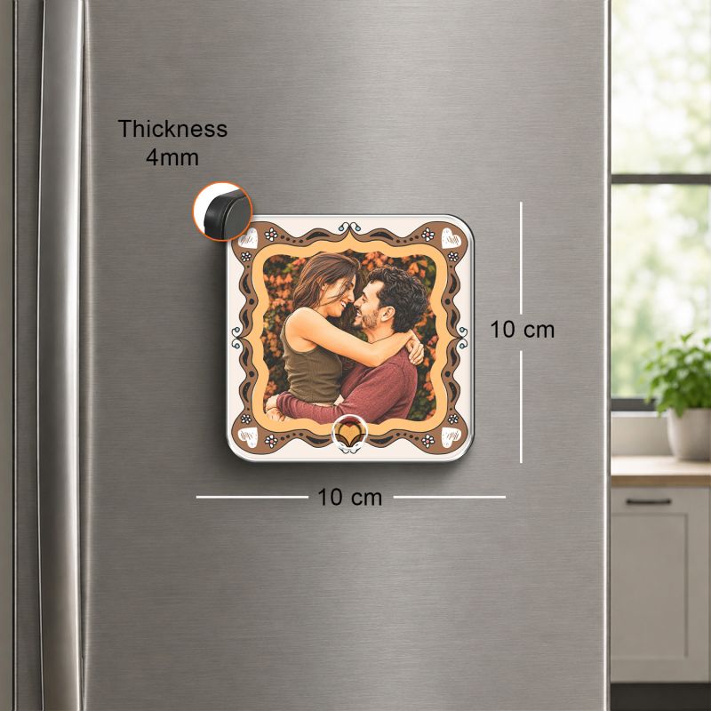 Personalized Musical Fridge Magnet Custom with Photo & Any Song Anniversary & Birthday Gift for Girlfriend, Boyfriend, Husband & Wife Playable Song Magnet